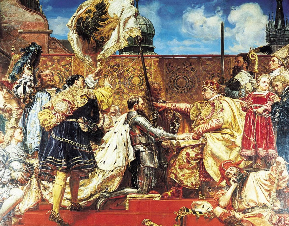 Fragment obrazu Jana Matejki pt. "Hołd pruski"