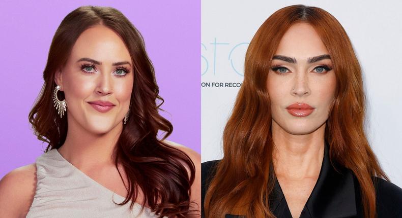 Chelsea Blackwell caught heat for saying she got compared to Megan Fox on Love Is Blind.Adam Rose/Netflix; Franziska Krug/Getty Images