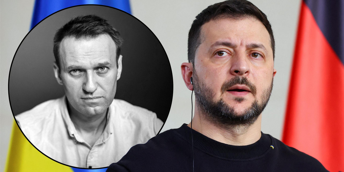 Zełenski komentuje śmierć Nawalnego.