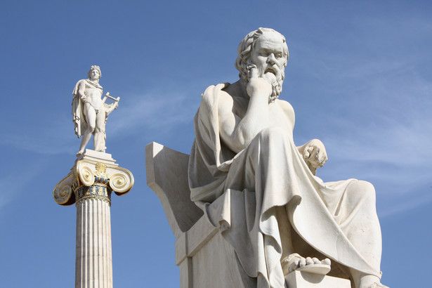 Posągi Sokratesa i Apolla, Ateny, Grecja, fot. Brigida Soriano