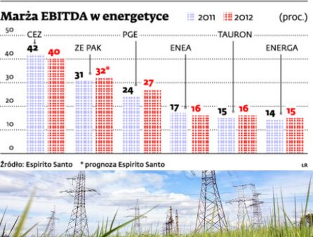 Marża EBITDA w energetyce