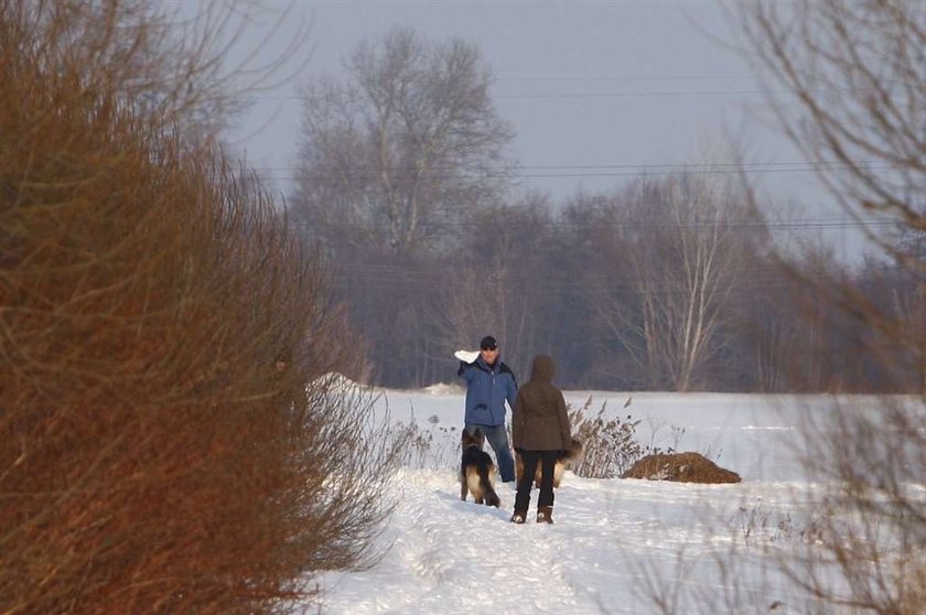 Kwaśniewscy. Cztery osoby wyprowadzają ich psy