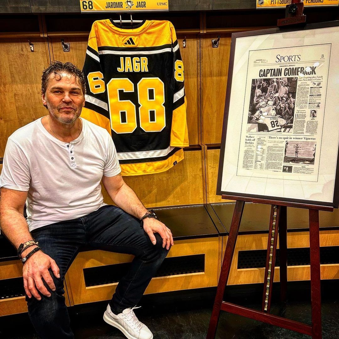 Český hokejista Jaromír Jágr si užil návštevu Pittsburghu.