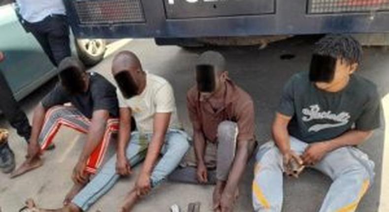 Police arrest 4 suspected carjackers terrorising residents of Lagos.