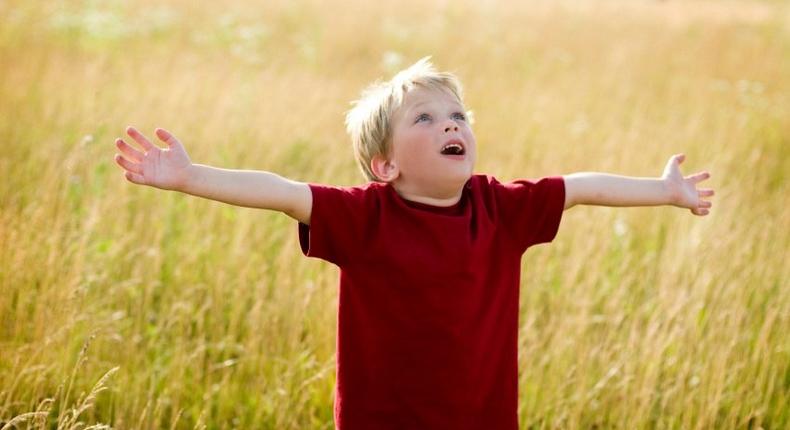 Boy Worshipping.