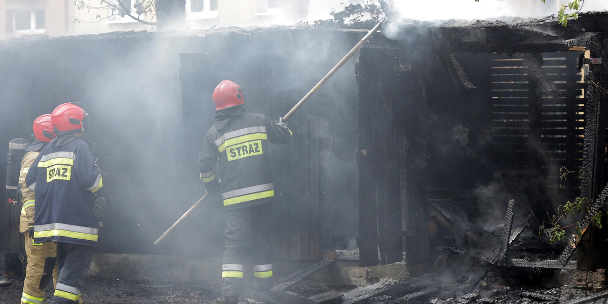 Pożar na Bałuckim Rynku w Łodzi. Tam byli bezdomni