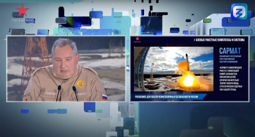 Rogozin i snimak projektila "sarmat"