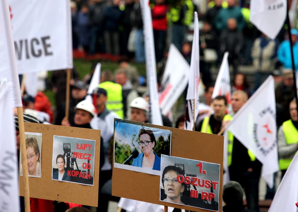 RUDA ŚLĄSKA PROTEST GÓRNIKÓW (protest górników)