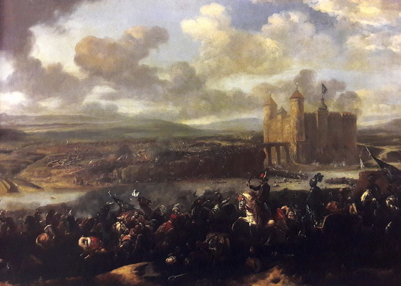Bitwa pod Chocimiem na obrazie Jana van Huchtenburgha Został on namalowany około dwa lata po batalii.