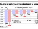 Spółki z największymi stratami  w 2012 roku