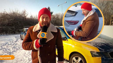 Dziennikarz "Dzień dobry TVN" pokazał, jak odśnieża auto. Mocno podpadł widzom: hałas nie do wytrzymania! Masakra