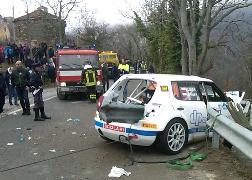 Tak bariera zmiażdżyła auto i Kubicę