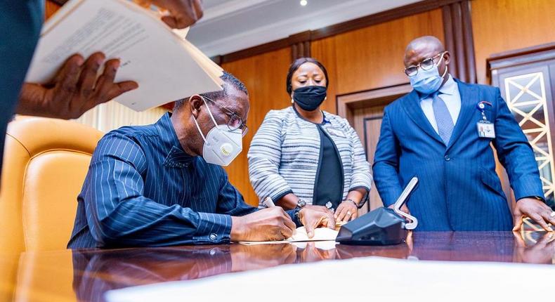 Delta Gov Okowa signs bills into law (Delta State press corps)