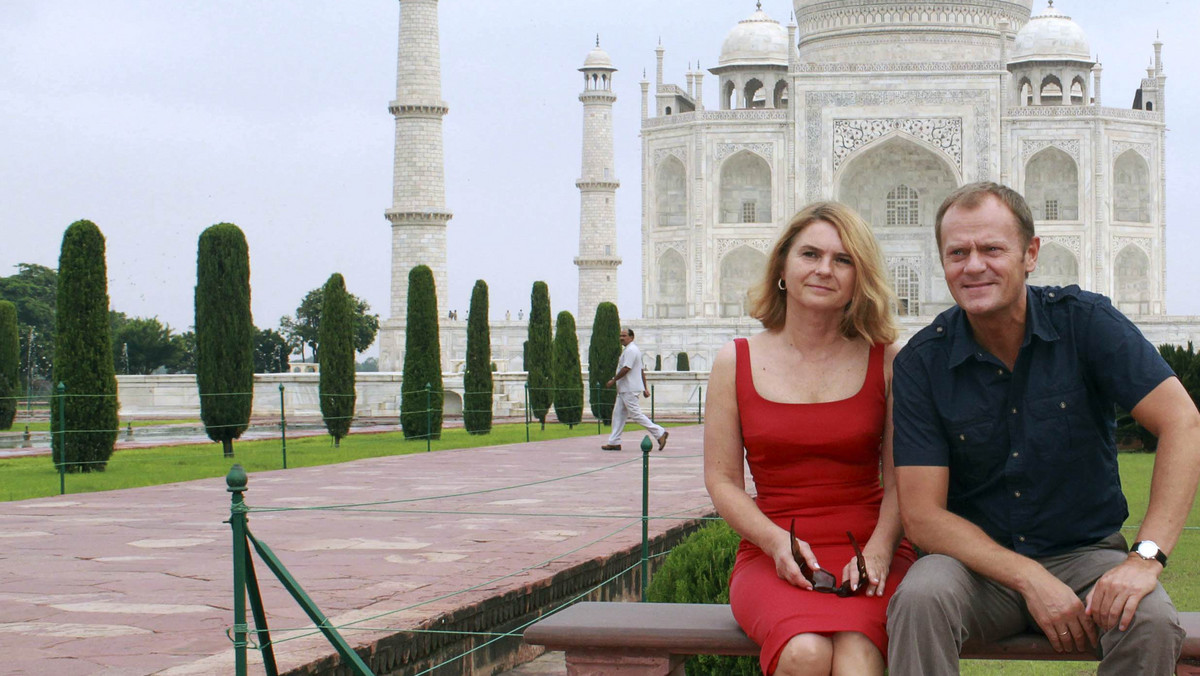Donald Tusk z małżonką w Indiach, fot. Reuters