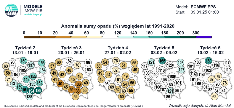 Kolejne tygodnie nie przyniosą zbyt wielu i silnych opadów