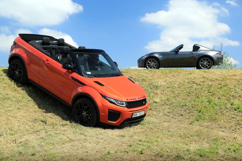 Mazda MX-5 RF i Range Rover Evoque Cabrio