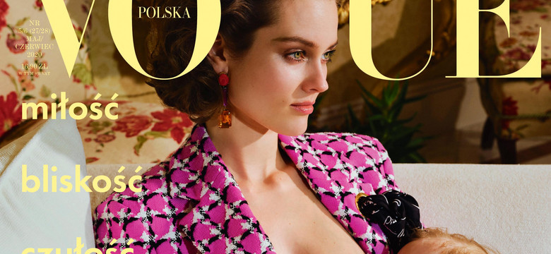 Monika Jagaciak karmi córkę piersią na okładce nowego "Vogue Polska"