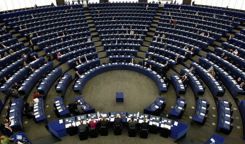 Sala obrad Parlamentu Europejskiego w Strasburgu