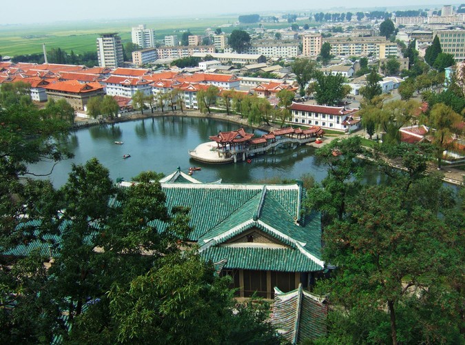 Widok na śródmieście Phenianu