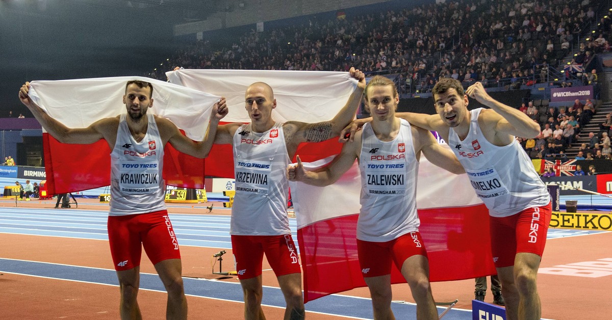 Polska sztafeta 4x400 m mężczyzn zdobyła złoty medal i ...