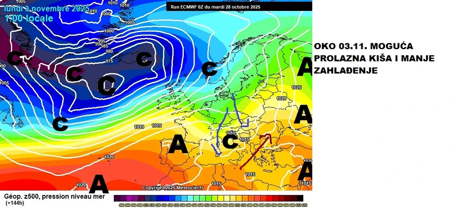 Manje zahlađenje Čubrilo očekuje 3. novembra