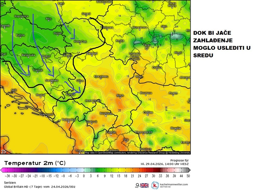 Čubrilo je najavio jače zahlađenje od srede