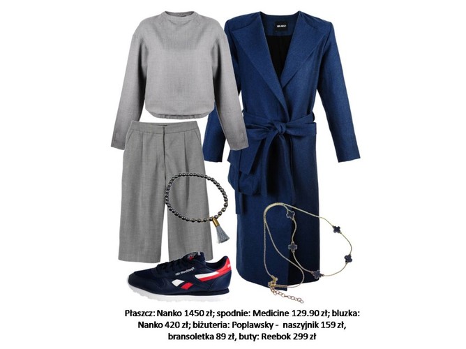 Najmodniejszy duet kolorów: STYLIZACJE z granatem i szarością
