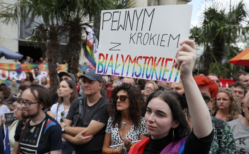 Demonstracja solidarności z Białymstokiem