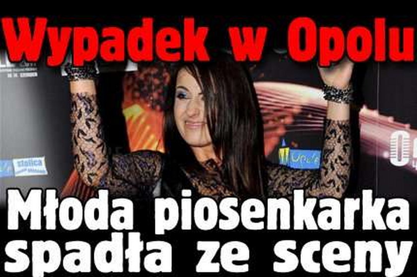 Wypadek w Opolu. Młoda piosenkarka spadła ze sceny