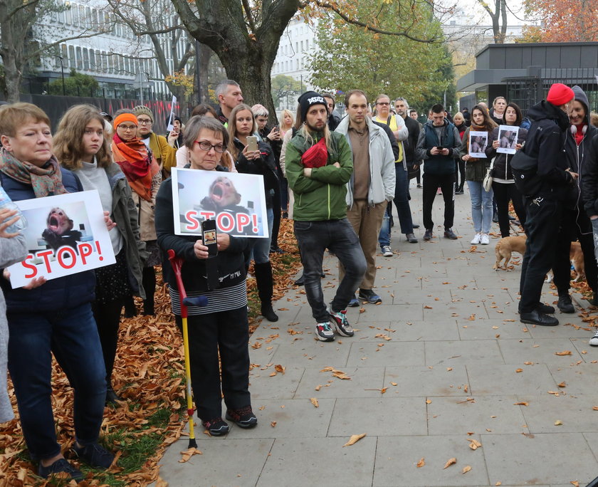 Protest przed Ambasadą Niemiec w Warszawie