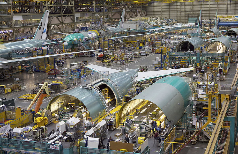Boeingi 777 powstają w fabryce w Everett niedaleko Seattle na zachodnim wybrzeżu USA