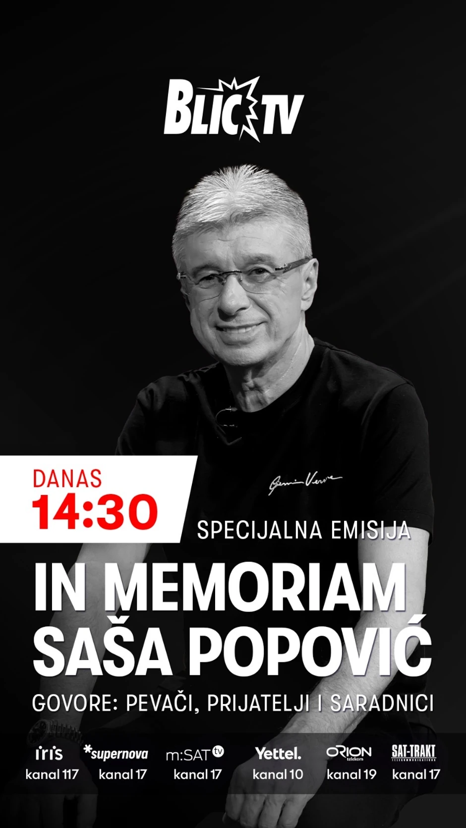 Emisija posvećena Saši Popoviću
