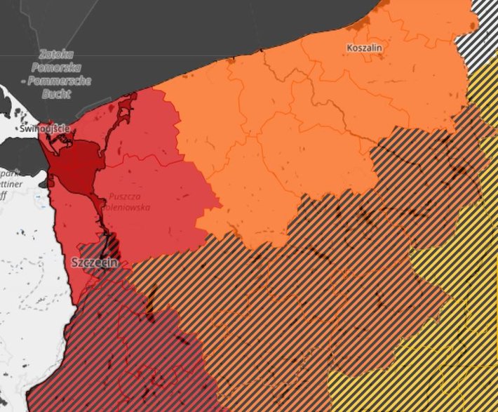 Ostrzeżenia dla woj. zachodniopomorskiego