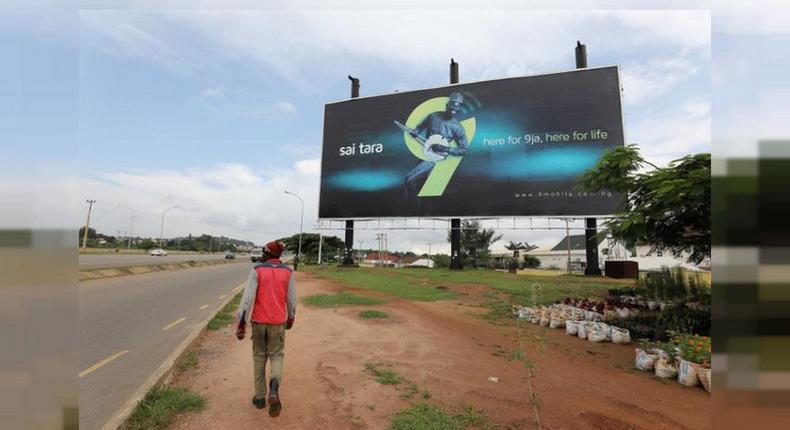 9mobile billboard used to illustrate the story