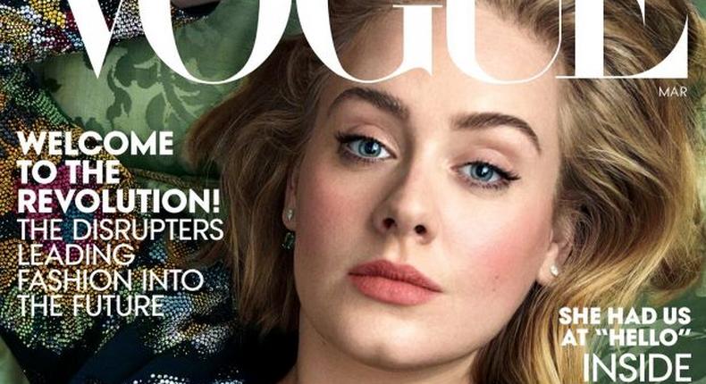 Adele covers Vogue March 2016 issue