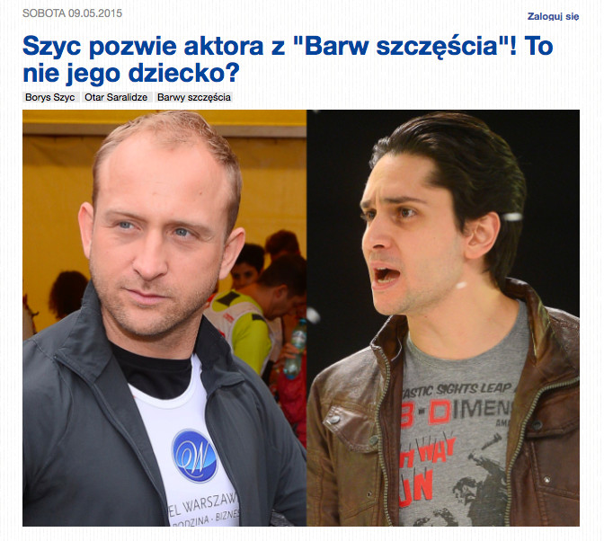 Borys Szyc i "aktor z Barw Szczęścia", fot. screen z pudelek.pl