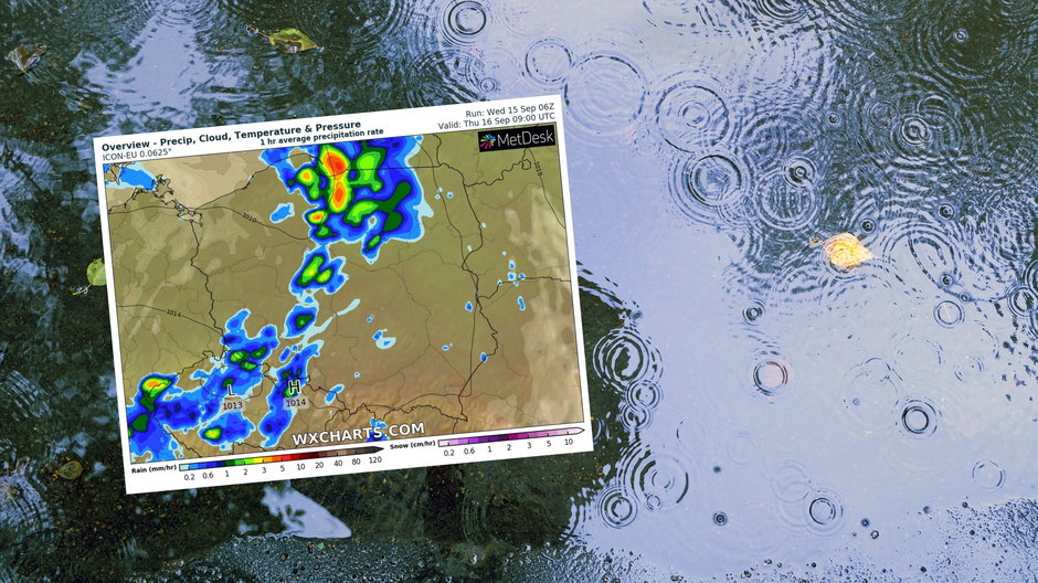 W czwartek deszcz możliwy jest w całej Polsce
