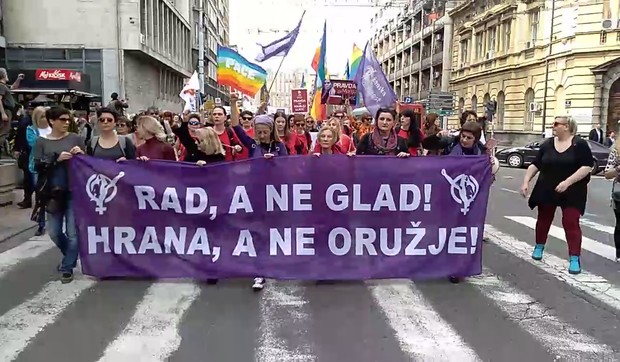 Protest feministkinja Beograd
