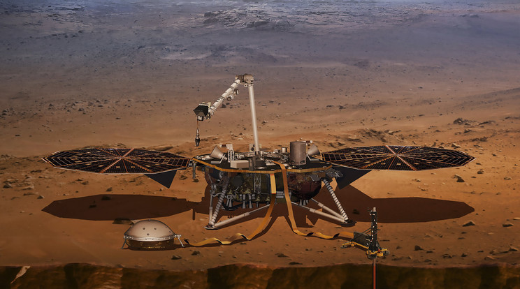 Kerekei nincsenek a szondának, de képes lyukat fúrni a Mars talajába / Fotó: AFP