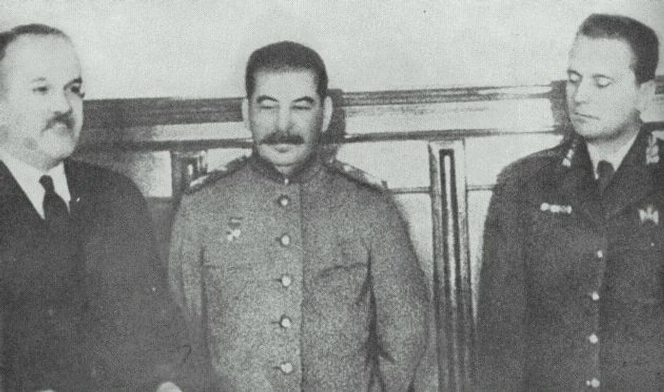 Molotov, Staljin i Tito u Moskvi avgusta 1945.