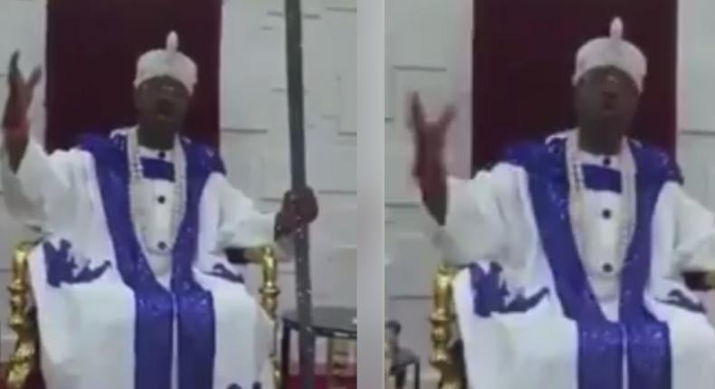 Nigerian king cries to God to take his life and spare the world coronavirus