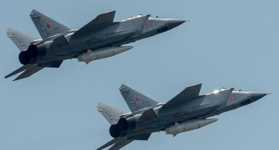 Nosicielami pocisków aerobalistycznych Kindżał są zmodyfikowane myśliwce przechwytujące MiG-31