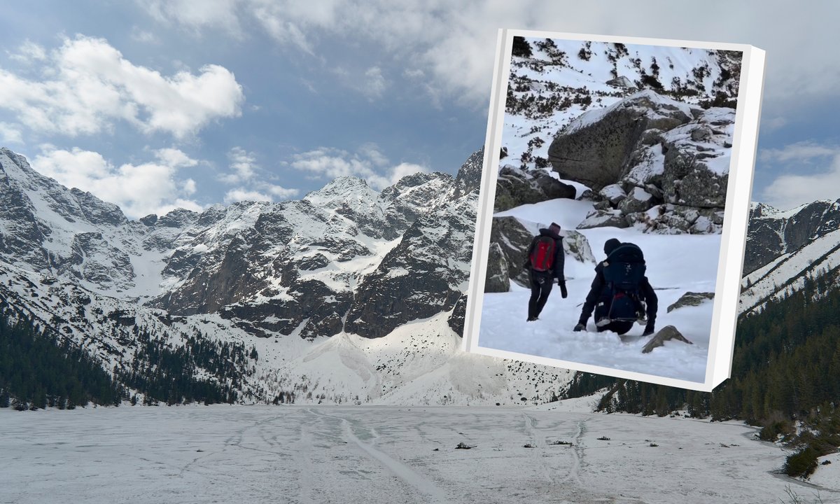 Nagranie z Tatr mrozi krew w żyłach. Poszli na szlak w takich butach. Zabrali dziecko [wideo]