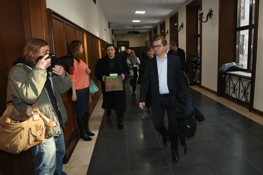 Kamil Durczok na rozprawie w sądzie