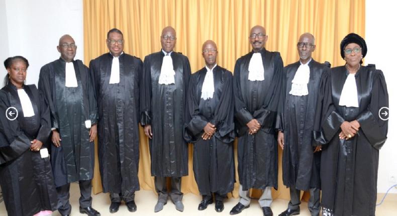 Les membres du Conseil Constitutionnel du Sénégal