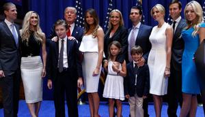 Donald Trump and his family.Brendan McDermid/Reuters