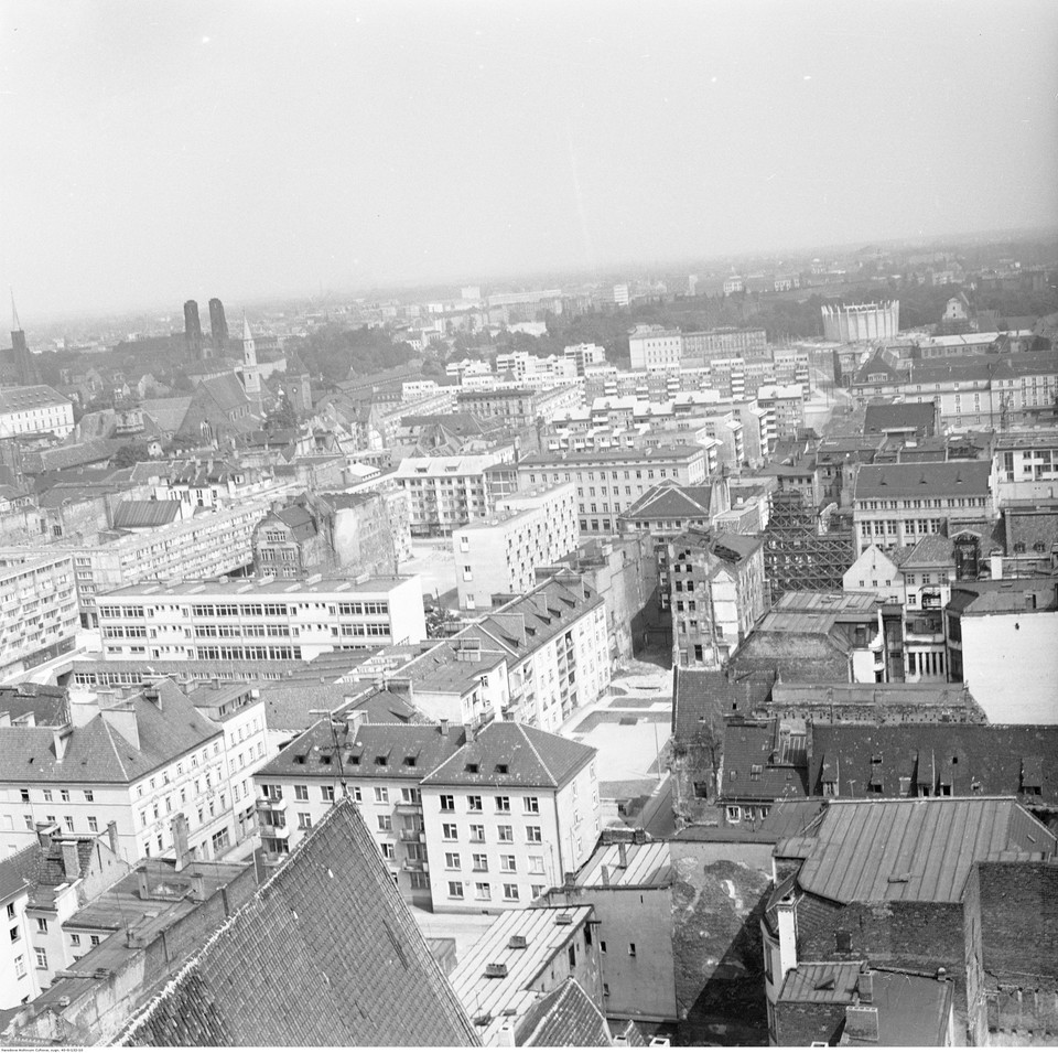 Wrocław, panorama miasta, 1968 r.