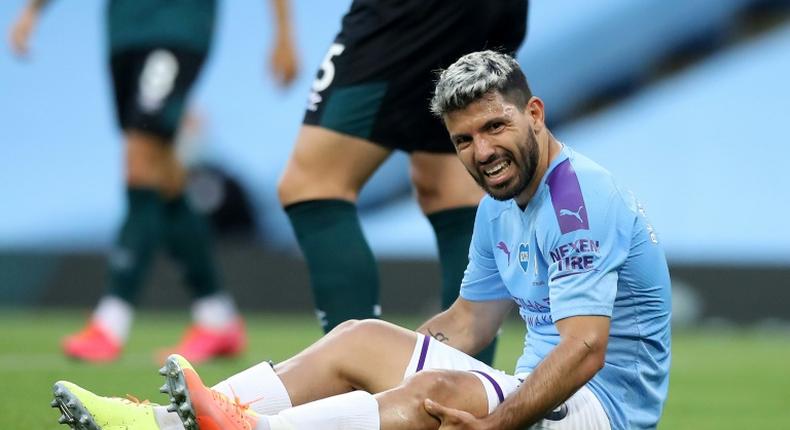 Sergio Aguero could be out for a further two months after knee surgery