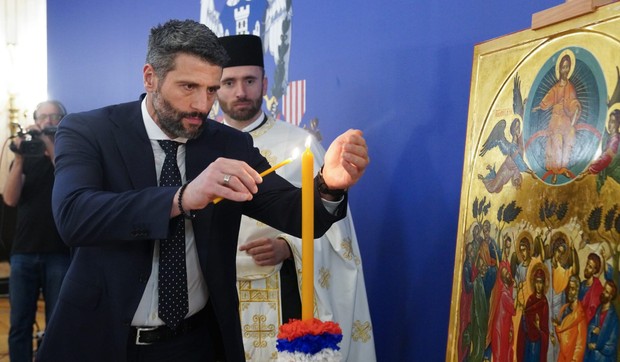 Gradonačelnik Beograda Aleksandar Šapić, obeležavanje Spasovdana