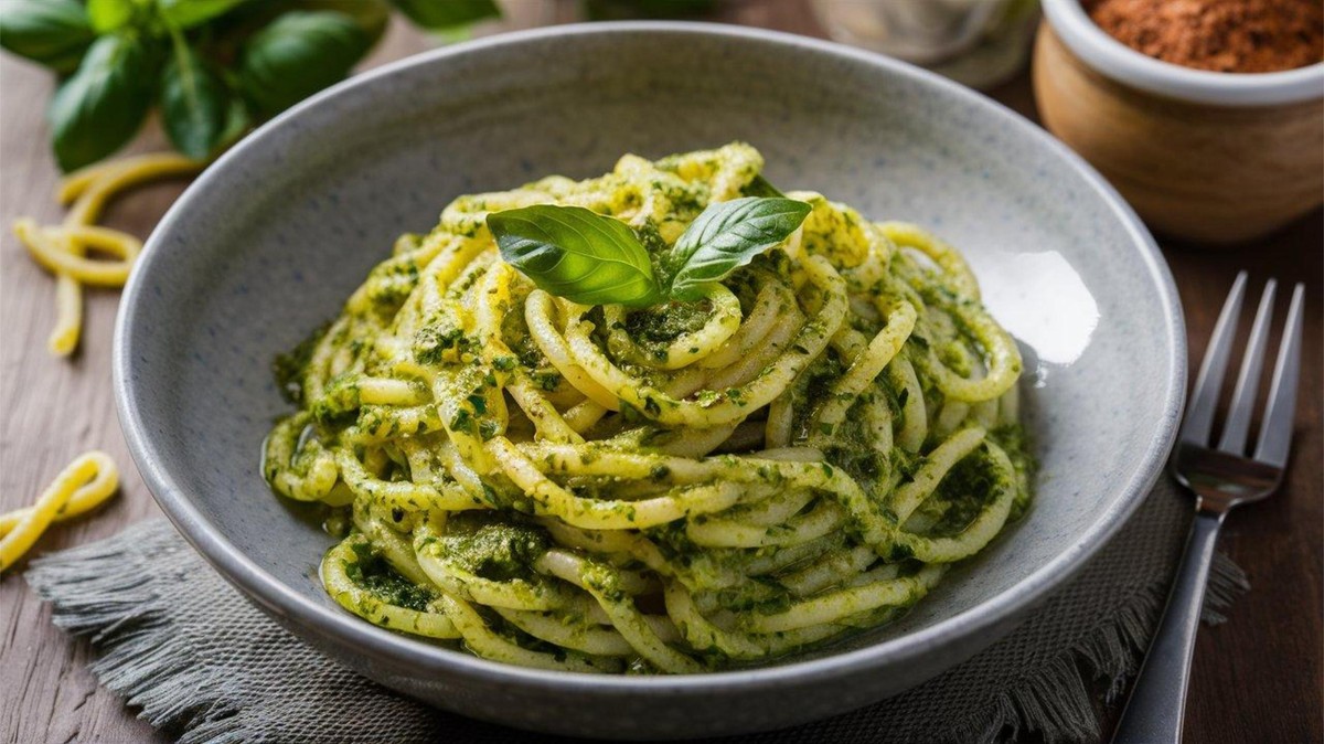 Makaron z pesto to danie pyszne i łatwe do zrobienia